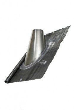 RVS schoorsteen loodslap 45-60 graden 150diam