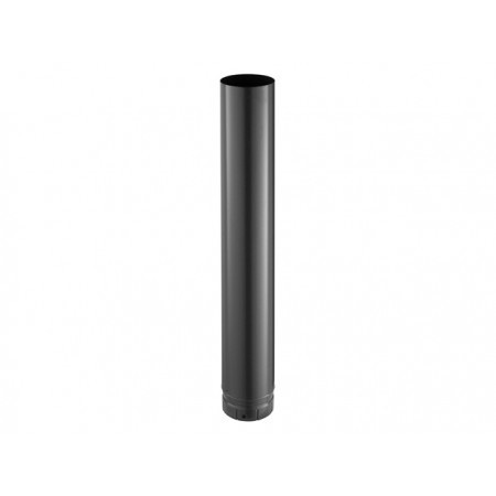 zwarte enkelwandige rvs rookgaspijp 1000mm