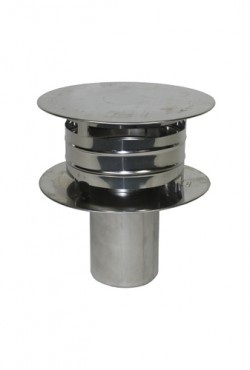 enkelwandig RVS pelletafvoer trekkende regenkap rvs