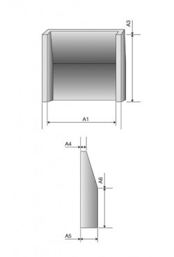 Rugwand panorama 70 geel
