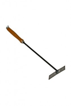 met houten handvat