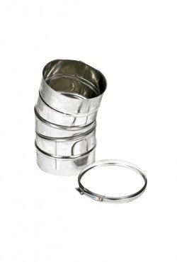 RVS bocht 15 gr. 175 diam.