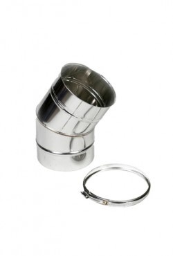 RVS bocht 30 gr. 175 diam.