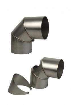 Enkelwandig bocht 90 gr met luik