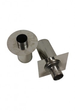 enkelwandig RVS pelletafvoer muurdoorvoer