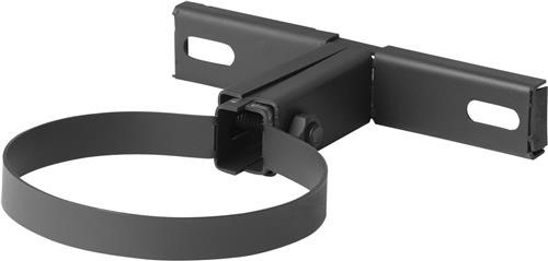 enkelwandig RVS pelletafvoer beugel 80mm zwart