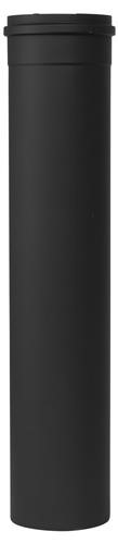 enkelwandig RVS pelletafvoer pijp 80mm zwart 