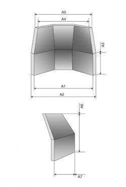 Rugwand in de hoek grijs